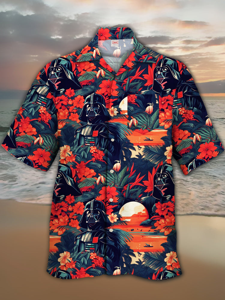 Vintage Hawaiian Floral Shirt - 2024 Mode Ukiyo-E tropische Blumen und