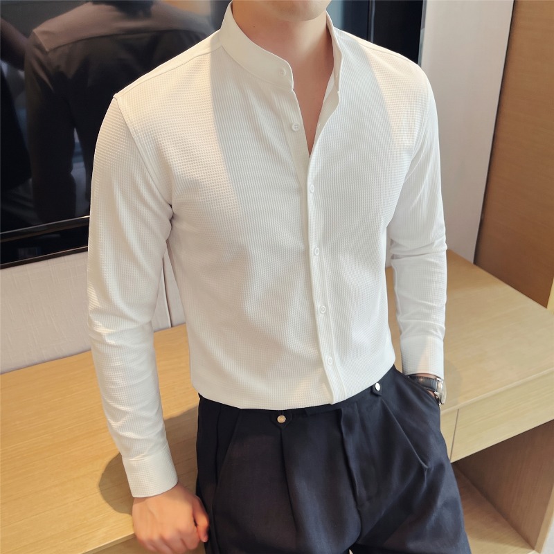 Herrenhemd mit Stehkragen, lan – Mandarin Collar Formal Shirt Slim Fit Bewertung und Preis