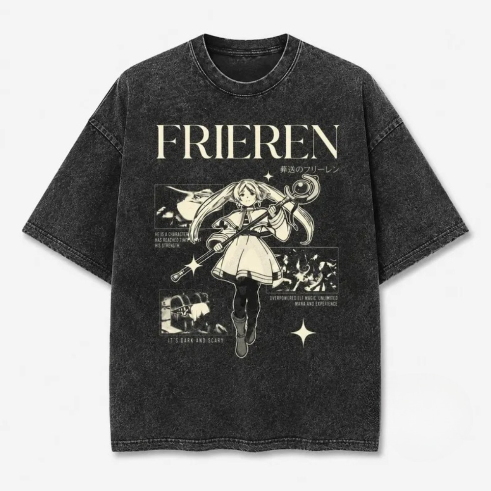Vintage Frieren Anime Geschenk – Acid Wash Vintage Graphic T Shirt Bewertung und Preis